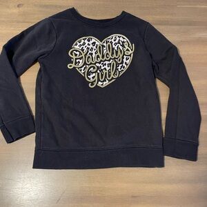 Black 'Daddy's Girl' Kids Sweatshirt